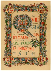 Illuminierte Initiale Q, ca. 1073