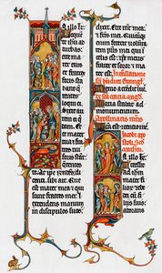 Illuminierte Buchstaben, spätes 13. Jahrhundert