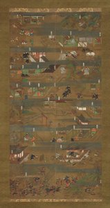 Illustrierte Biografie von Prinz Shotoku Shotoku Taishi e-den, 14. Jahrhundert