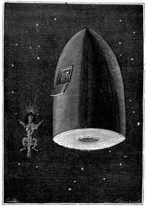 Illustration aus De la Terre à la Lune von Jules Verne, 1865