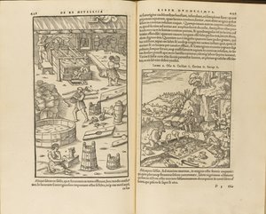 Illustration aus De re metallica libri XII von Georgius Agricola, 1556