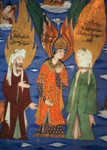 Bild des Propheten Mohammed, der in den Himmel aufsteigt