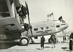 Imperial Airways Handley-Page HP 42 Doppeldecker Hanno, Gwadar, Belutschistan, ca. 1931-ca. 1940 1946
