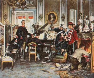 In den Truppenquartieren außerhalb von Paris, 1870-71, 1936