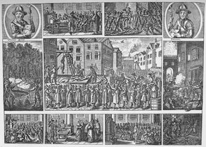 Vorfälle im Venners-Aufstand und die Hinrichtung der Rebellenführer, 1661, 1903 von Unbekannt