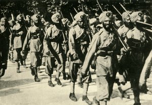 Indische Soldaten in Frankreich, Erster Weltkrieg, 1914