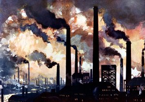 Industrielle Verschmutzung, Sheffield, Yorkshire, um 1925