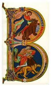 Initiale B, Bibel, Winchester, ca. 1160-1170, 1930 von Unbekannt