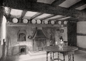 Innenraum von Anne Hathaways Cottage, Stratford-upon-Avon, Warwickshire, England, 1924-1926