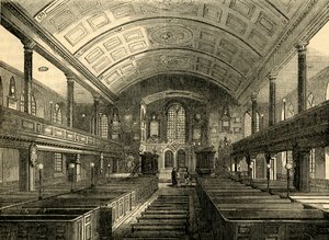 Innenraum der Kirche von Kensington, 1850, um 1876