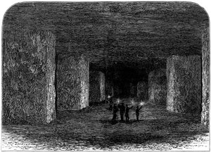 Innenansicht der Marston-Salzmine, Northwich, Cheshire, England, um 1880