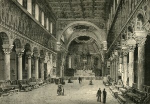 Innenraum von San Apollinare Nuovo, Ravenna, 1890