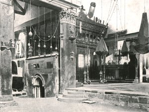 Innenraum der Geburtskirche, Bethlehem, Palästina, 1895