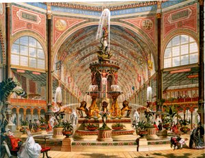 Innenansicht des Kristallpalastes während der Internationalen Ausstellung, 1862 von Unbekannt