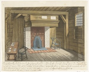 Innenraum des Hauses von Zar Peter in Zaandam, 1697, Mitte des 19. Jahrhunderts von Unbekannt