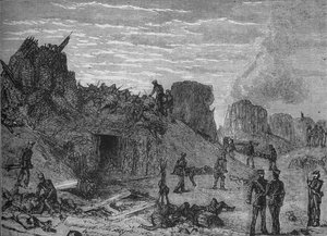 Inneres des Redan nach seiner Eroberung, ca. 1880 von Unbekannt