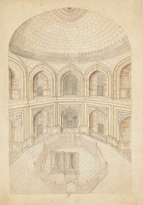 Innenraum des Taj Mahal Mausoleums, frühes 19. Jahrhundert von Unbekannt