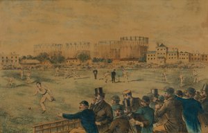 Internationales Cricket-Match im Kennington Oval, spätes 19. Jahrhundert von Unbekannt