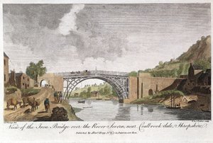 Eisenbrücke über den Severn in Ironbridge, Coalbrookdale, England, gebaut 1779