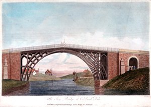 Eisenbrücke über den Severn in Ironbridge, Coalbrookdale, England, gebaut 1779
