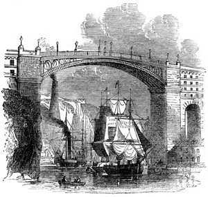 Eisenbrücke in Sunderland, 1886 von Unbekannt