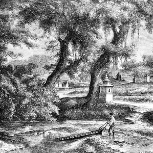 Bewässerungspumpe, Südchina, ca. 1890