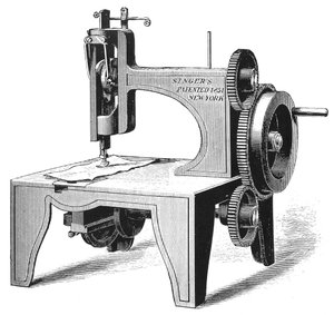 Isaac Merrit Singers erste Nähmaschine, patentiert 1851 von Unbekannt