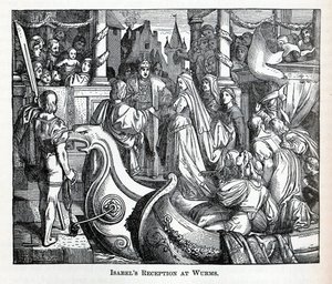 Isabels Empfang in Worms, 1882 von Unbekannt