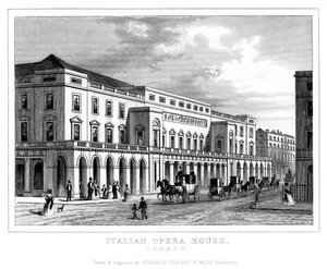 Italienisches Opernhaus, Haymarket, Westminster, London, spätes 18. - frühes 19. Jahrhundert