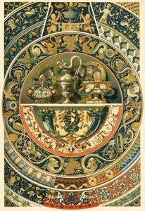 Italienische Renaissance bemalte Keramik, 1898