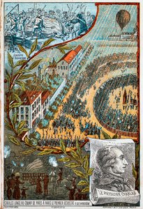 Jacques Charles startet seinen ersten Aerostat vom Champ de Mars, Paris, 1783, 1890er Jahre