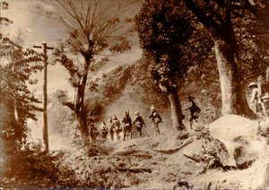 Japanische Soldaten rücken auf Port Moresby, Neuguinea, Zweiter Weltkrieg, 1942 vor von Unbekannt