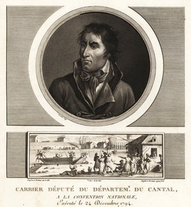 Jean-Baptiste Carrier, Abgeordneter des Departements Cantal bei der Nationalversammlung, 1794 guillotiniert von Unbekannt
