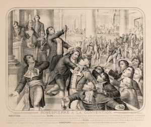 Jean-Lambert Tallien auf der Tribüne des Nationalkonvents am 9. Thermidor..., 1794 von Unbekannt