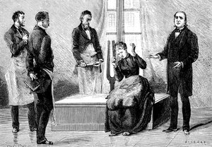 Jean Martin Charcot demonstriert Hypnose, 1879