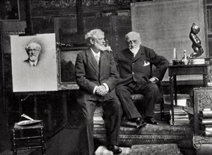 Jean Richepin, französischer Dichter, Dramatiker und Romanautor, und Leon Bonnat, französischer Künstler