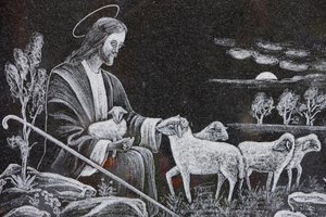 Jesus der gute Hirte, Saint-Nicolas de Veroce, Frankreich