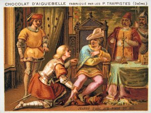 Johanna von Orléans zu Füßen von Karl VII. von Unbekannt