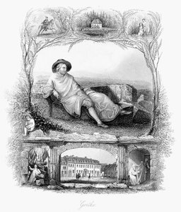 Johann Wolfgang von Goethe, deutscher Dichter, Dramatiker und Wissenschaftler, ca. 1860 von Unbekannt