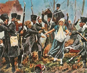 Johanna Stegen bei den Kämpfen in Lüneburg, 2. April 1813, 1936 von Unbekannt