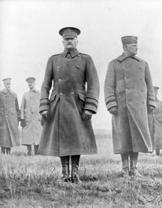 John Pershing und Hunter Liggett, amerikanische Generäle des Ersten Weltkriegs, März 1918