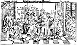 Joseph deutet den Traum des Pharao, 1493