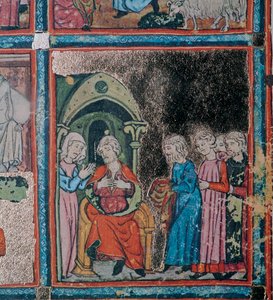 Josephs Brüder zeigen ihrem Vater seinen blutbefleckten Mantel, 14. Jahrhundert von Unbekannt