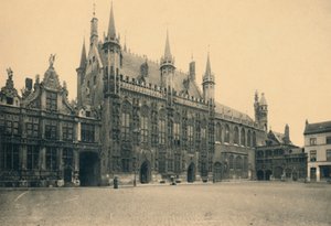 Justizpalast, Rathaus und Kapelle des Heiligen Blutes, ca. 1910