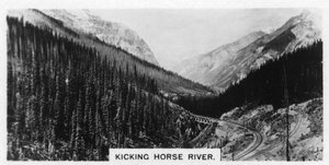 Kicking Horse River, British Columbia, Kanada, um 1920