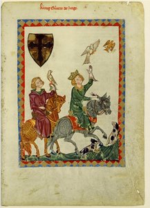 König Konrad der Jüngere aus dem Codex Manesse, zwischen 1305 und 1340