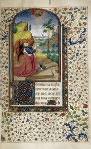 König David im Gebet Stundenbuch, 1450-1499 von Unbekannt