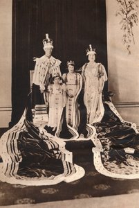 König George VI. und Königin Elizabeth an ihrem Krönungstag, 1937 von Unbekannt