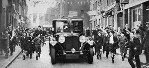 König Georgs letzter Besuch im East End, London