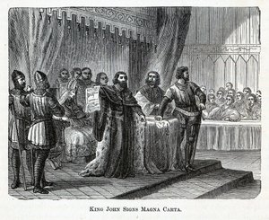 König Johann unterzeichnet die Magna Carta, 1882